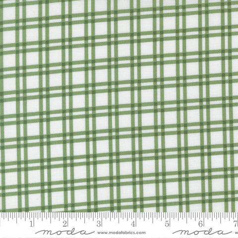 Moda Blueprint 55332 28 White Grass Plaid By The Yard