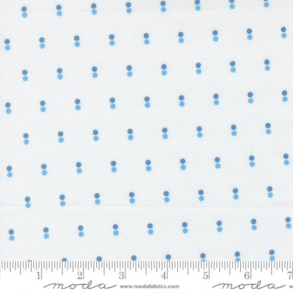 Moda Blueprint 55334 11 White Harbor Dots By The Yard