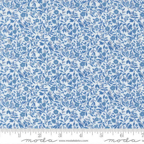 Moda Blueprint 55335 11 White Blue Frolic By The Yard