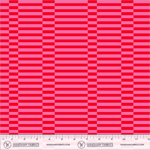 Windham Annabel's Blenders 55379 1 Red/Pink Broken Stripe By The Yard