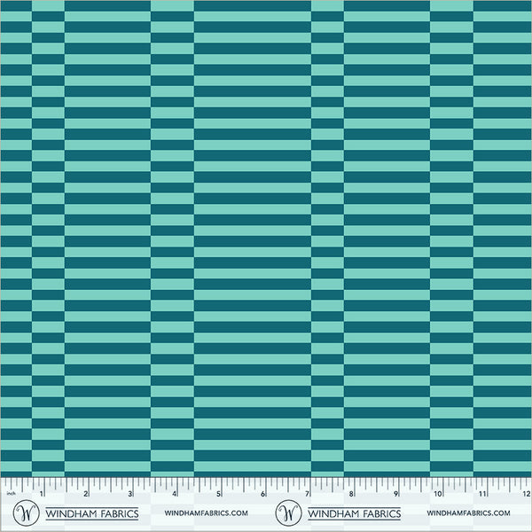 Windham Annabel's Blenders 55379 6 Aqua Broken Stripe By The Yard