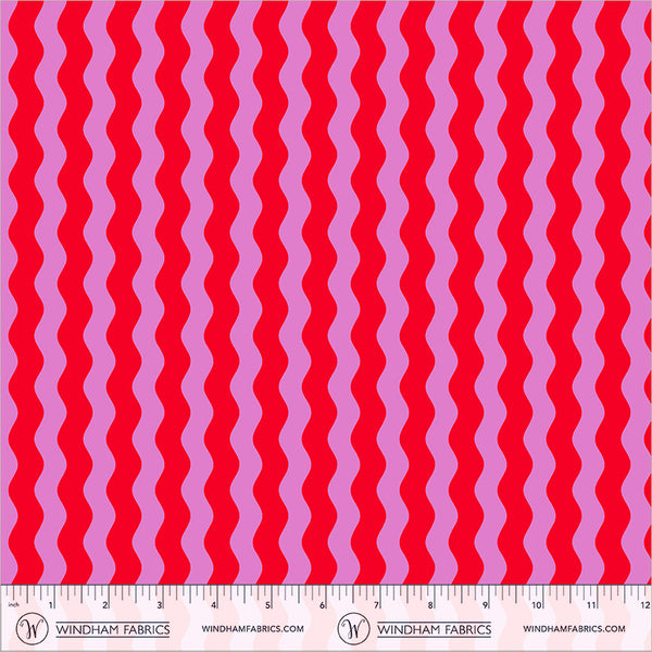 Windham Annabel's Blenders 55381 1 Red/Pink Waves By The Yard