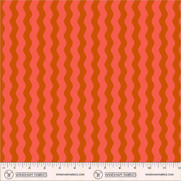Windham Annabel's Blenders 55381 16 Deep Orange Waves By The Yard