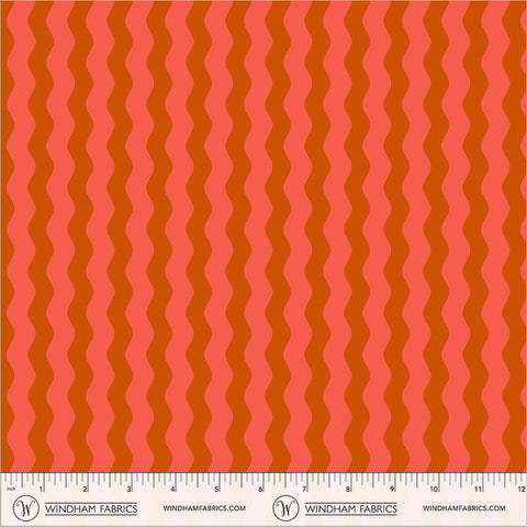 Windham Annabel's Blenders 55381 16 Deep Orange Waves By The Yard