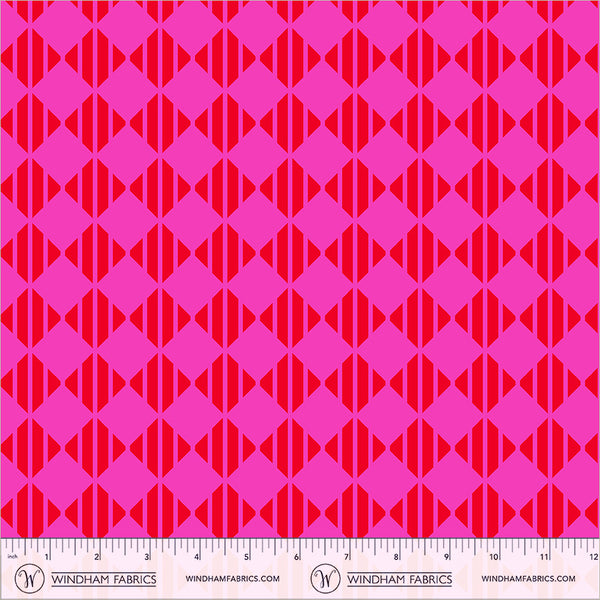 Windham Annabel's Blenders 55382 1 Red/Pink Checker By The Yard