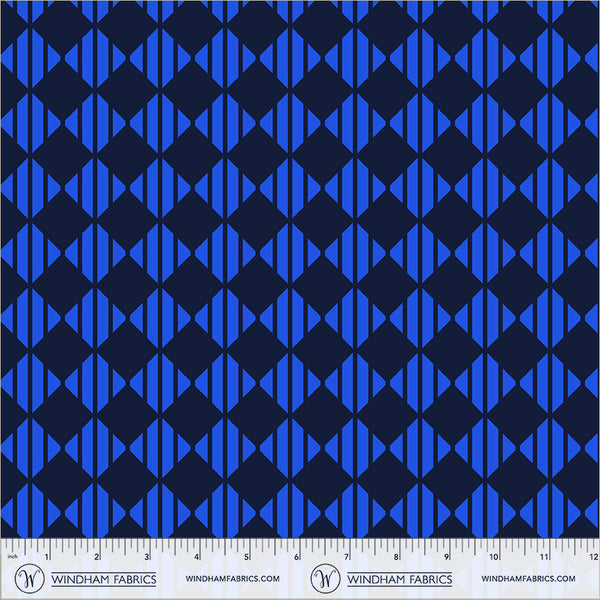 Windham Annabel's Blenders 55382 20 Deep Blue Checker By The Yard