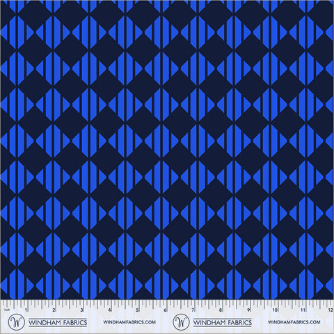 Windham Annabel's Blenders 55382 20 Deep Blue Checker By The Yard