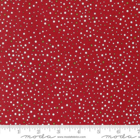 Moda - On Dasher 55665 12 Snowballs Red By The Yard