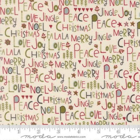 Moda Chilly 55710 11 Vanilla Peace Love Joy By The Yard