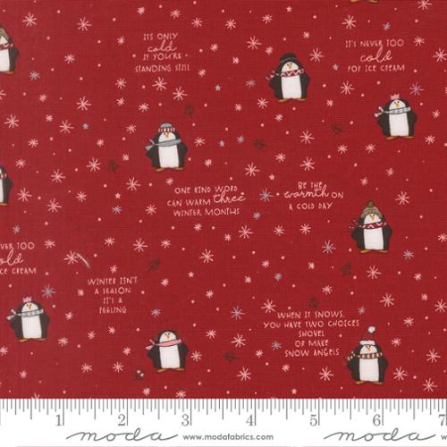 Moda Chilly 55711 12 Red Mr. Penguin By The Yard