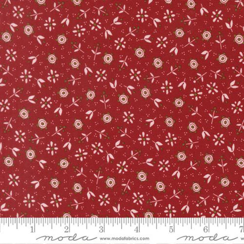 Moda Chilly 55712 22 Red Christmas Flowers By The Yard