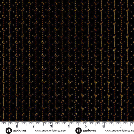 Andover Bridgeport 5607 K Black Deco Stitch By The Yard