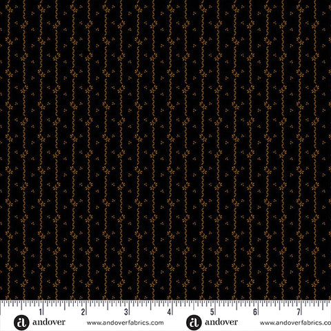 Andover Bridgeport 5607 K Black Deco Stitch By The Yard