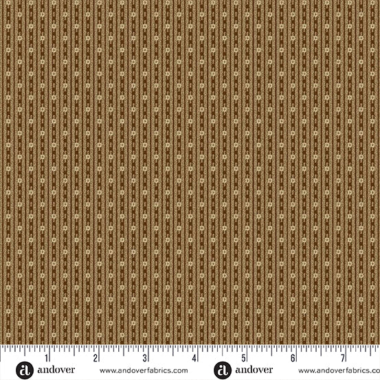 Andover Bridgeport 5608 N Brown Square Stripes By The Yard