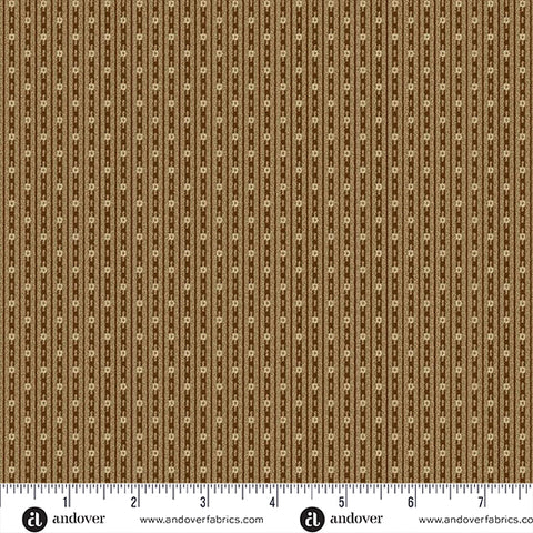 Andover Bridgeport 5608 N Brown Square Stripes By The Yard