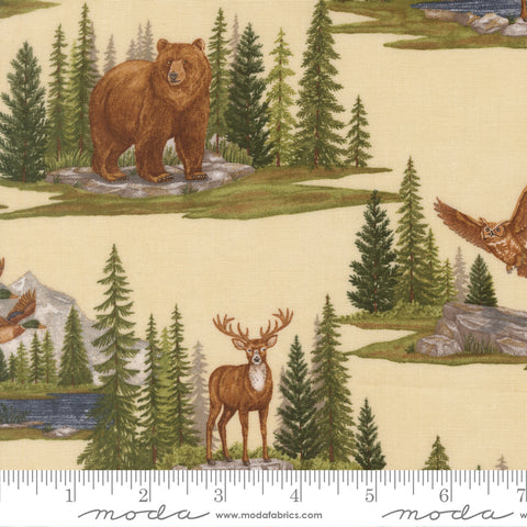 Moda Northwoods Lodge 56190 11 Natural Allover Landscape By The Yard