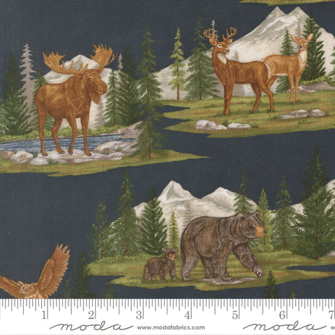 Moda Northwoods Lodge 56190 17 Midnight Allover Landscape By The Yard