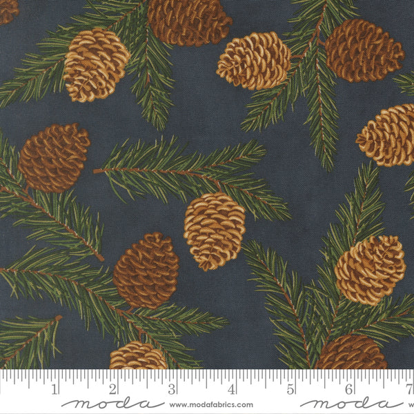 Moda Northwoods Lodge 56191 17 Midnight Pinecones By The Yard
