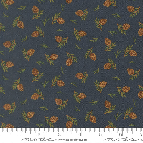 Moda Northwoods Lodge 56195 17 Midnight Tossed Pinecones By The Yard