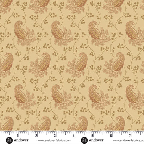 Andover Toasted 5865 L Milk & Tea Paisley By The Yard
