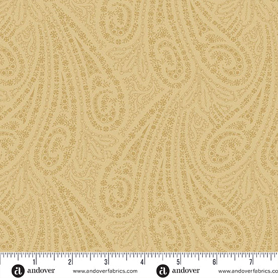 Andover Toasted 5866 L Old Ivory Grand Paisley By The Yard