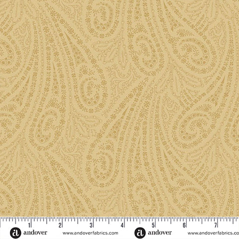 Andover Toasted 5866 L Old Ivory Grand Paisley By The Yard