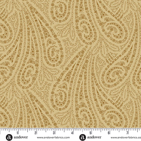 Andover Toasted 5866 N Almond Grand Paisley By The Yard