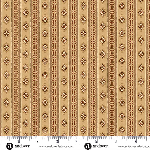Andover Toasted 5867 N Bone Bloom Stripe By The Yard