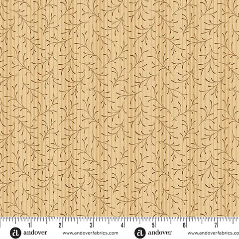 Andover Toasted 5869 N Linen Sprigs By The Yard