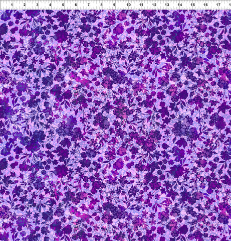 In The Beginning Allure 5ALR 3 Purple Flower Vines 1.33 YARDS