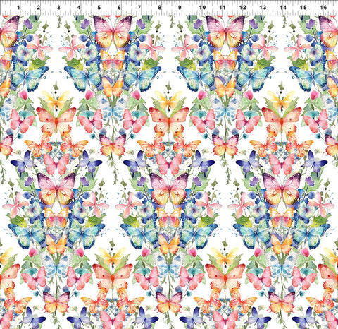 In The Beginning - Butterfly Fantasy - 5BF 1 Bouquets Multi By The Yard