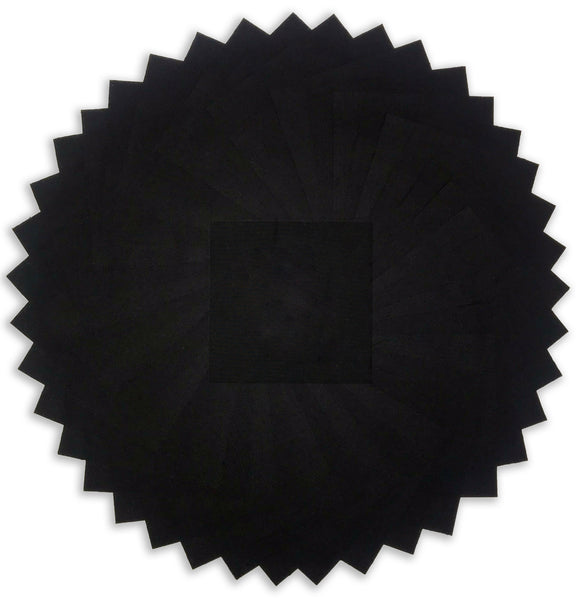 Jordan Fabrics Solids Pre-Cut 40 Piece 5" Charm Squares - Black