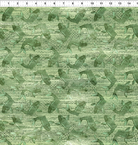 In The Beginning Oriental Gardens 5OG 3 Green Koi By The Yard