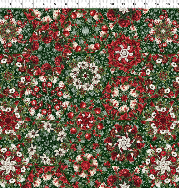 In The Beginning Winter Enchantment 5WEN 1 Green Kaleidoscope By The Yard