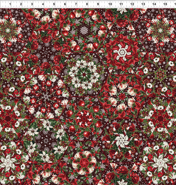 In The Beginning Winter Enchantment 5WEN 2 Red Kaleidoscope By The Yard