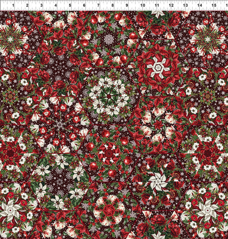 In The Beginning Winter Enchantment 5WEN 2 Red Kaleidoscope By The Yard