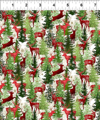 In The Beginning Winter Solstice II 5WS 1M Multi Deer By The Yard