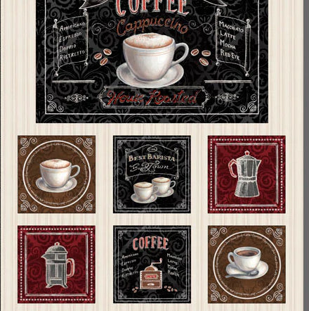 P&B Textiles Morning Treat 6102 PA Multi Morning Treat 24" PANEL By The PANEL (Not Strictly By The Yard)