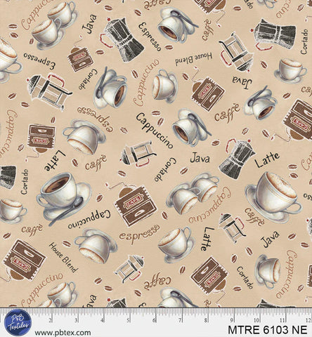 P&B Textiles Morning Treat 6103 NE Beige Coffee Toss By The Yard