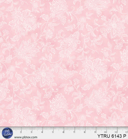 P&B Textiles Yours Truly 6143 P Pink Tonal Floral By The Yard