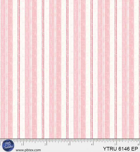 P&B Textiles Yours Truly 6146 EP Pink Textured Stripe By The Yard