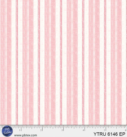 P&B Textiles Yours Truly 6146 EP Pink Textured Stripe By The Yard
