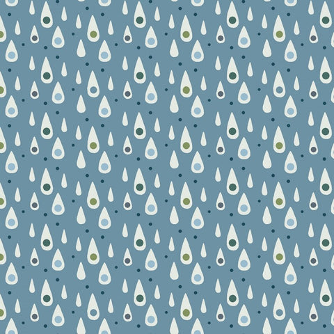 Studio E Every Day Earth Day 6148 17 Blue Rain Drops 1 YARD