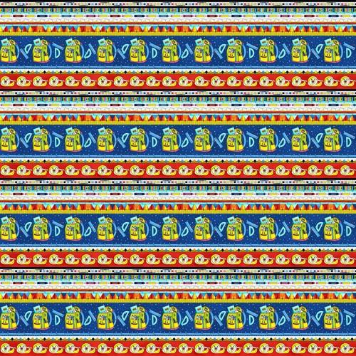 Studio E It's Elementary 6305 78 Multi Border Stripe By The Yard