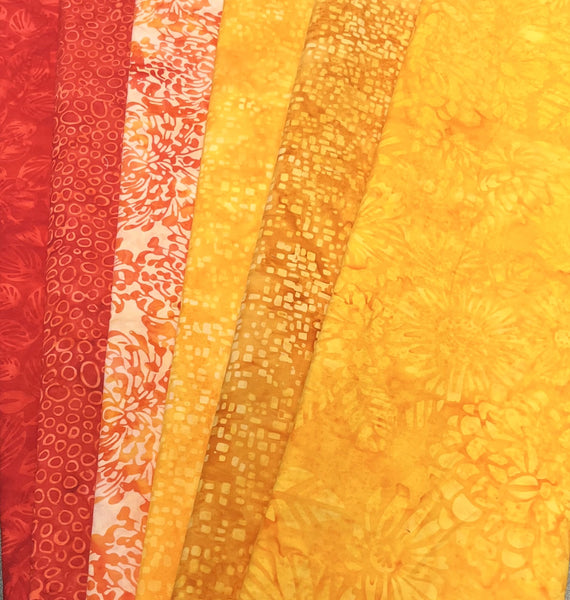 Matt's Mystery Bundles - 5.94 yards - Batiks #65 -Assorted Remnants