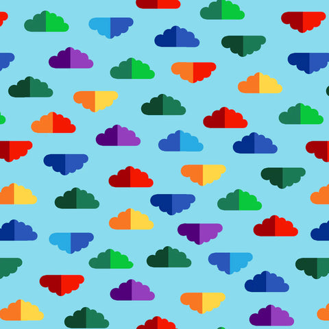 Studio E Data Point 6873 16 Blue Multi Cloud 1.375 YARDS