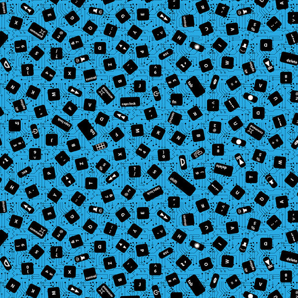 Studio E Data Point 6874 70 Blue Computer Keys By The Yard