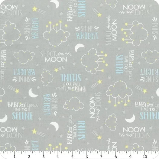 Wilmington Baby's Adventure 69312 915 Gray Word Toss 1 YARD