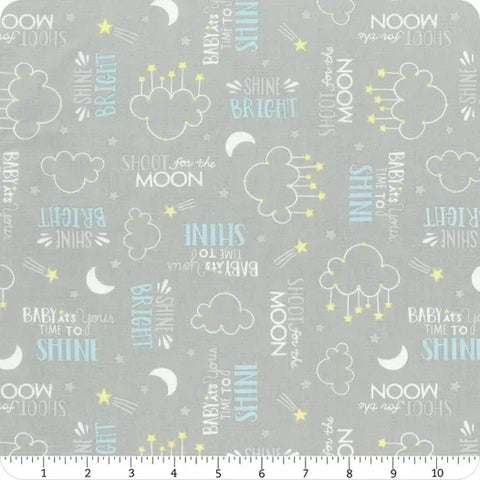 Wilmington Baby's Adventure 69312 915 Gray Word Toss 1 YARD