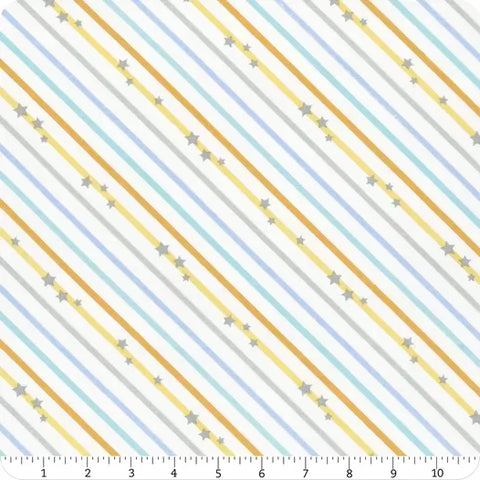 Wilmington Baby's Adventure 69313 198 White Diagonal Stripe By The Yard